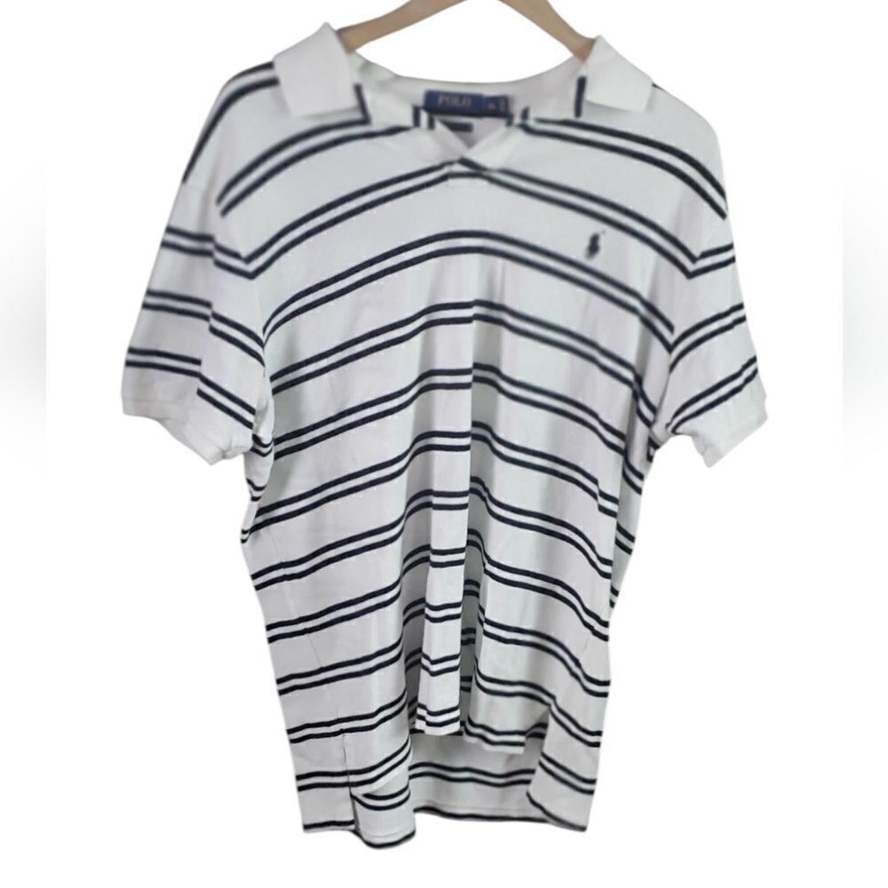 Polo Ralph Lauren Black & White Striped Polo Shirt
